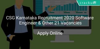 CSG Karnataka Recruitment 2020 Software Engineer & Other 21 Vacancies