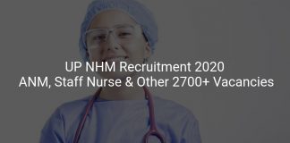 UP NHM Recruitment 2020 ANM, Staff Nurse & Other 2700+ Vacancies