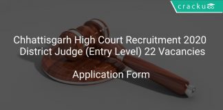 Chhattisgarh High Court Recruitment 2020 District Judge (Entry Level) 22 Vacancies