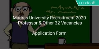 Madras University Recruitment 2020 Professor & Other 32 Vacancies