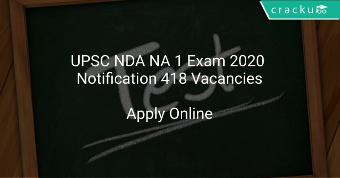 UPSC NDA 1 2020 Exam Notification