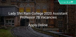 Lady Shri Ram College Recruitment 2020 Assistant Professor 78 Vacancies