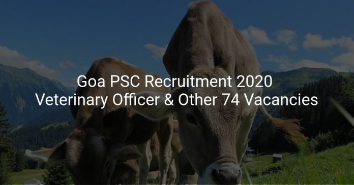 Goa PSC Recruitment 2020