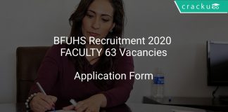 BFUHS Recruitment 2020 FACULTY 63 Vacancies