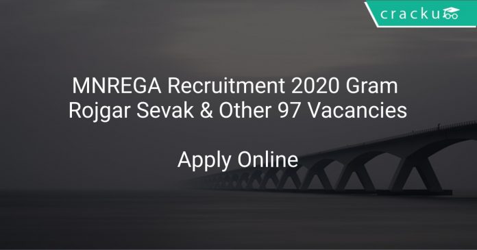 MNREGA Recruitment 2020 Gram Rojgar Sevak & Other 97 Vacancies