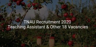 TNAU Recruitment 2020