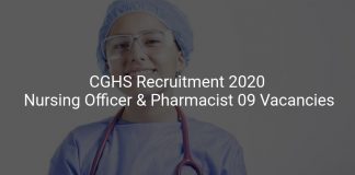CGHS Recruitment 2020
