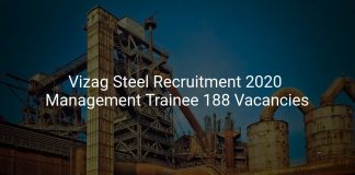 Vizag Steel Recruitment 2020