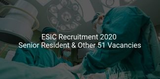 ESIC Recruitment 2020