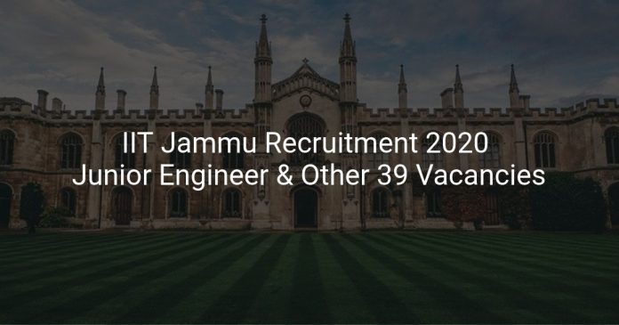 IIT Jammu Recruitment 2020