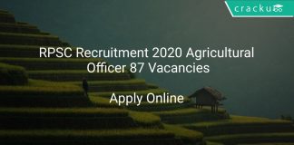 RPSC Agricultural Officer Recruitment 2020