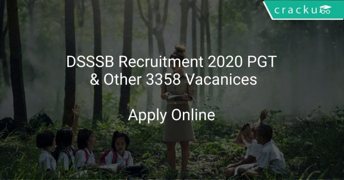 DSSSB Recruitment 2020 PGT & Other 3358 Vacanices