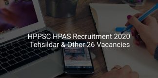 HPPSC HPAS Recruitment 2020