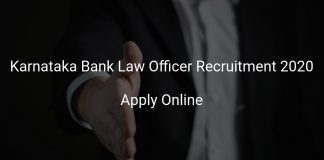 Karnataka Bank Law Officer Recruitment 2020