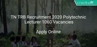 TN TRB Recruitment 2020 Polytechnic Lecturer 1060 Vacancies