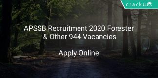 APSSB Recruitment 2020 Forester & Other 944 Vacancies