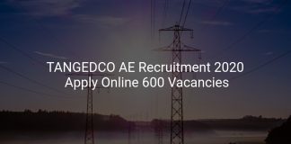 TANGEDCO AE Recruitment 2020