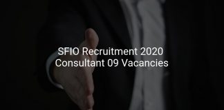 SFIO Recruitment 2020