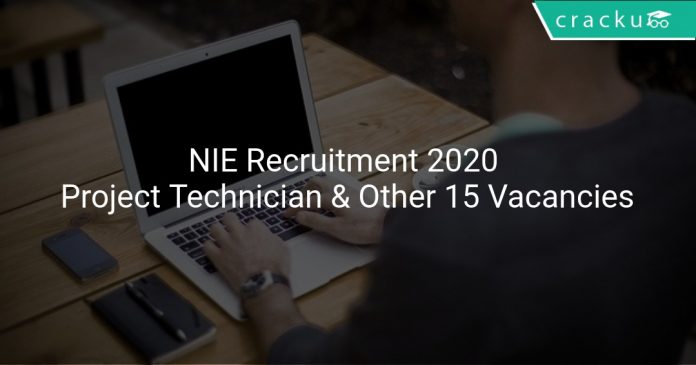 NIE Recruitment 2020