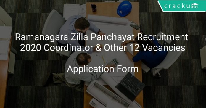 Ramanagara Zilla Panchayat Recruitment 2020 Coordinator & Other 12 Vacancies