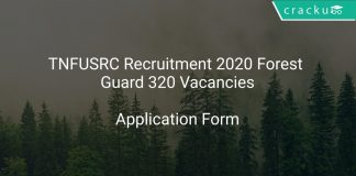TNFUSRC Forest Guard Recruitment 2020