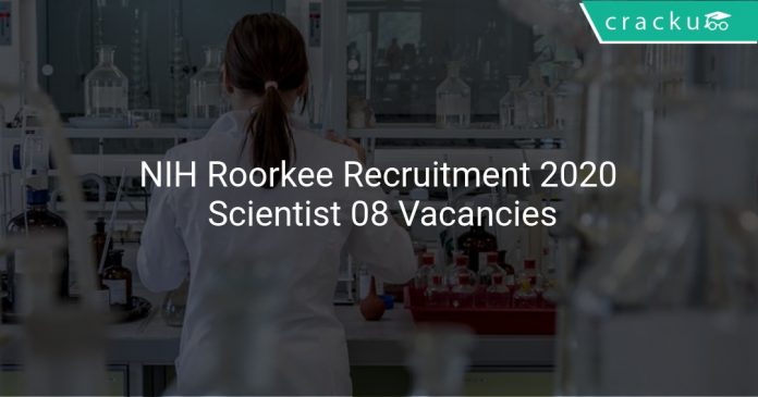 NIH Roorkee Recruitment 2020