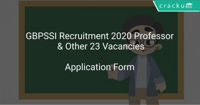 GBPSSI Recruitment 2020