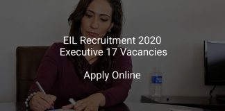 EIL Executive Recruitment 2020