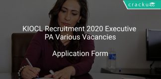 KIOCL Recruitment 2020 Executive PA Various Vacancies