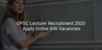 OPSC Lecturer Recruitment 2020
