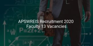 APSWREIS Recruitment 2020