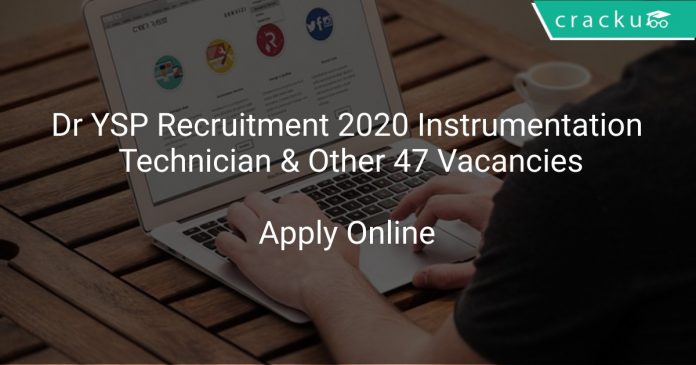 Dr YSP University Recruitment 2020