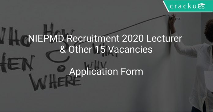 NIEPMD Recruitment 2020