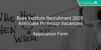 Bose Institute Recruitment 2020 Associate Professor Vacancies