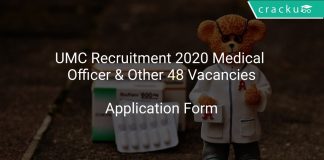 UMC Recruitment 2020 Medical Officer & Other 48 Vacancies