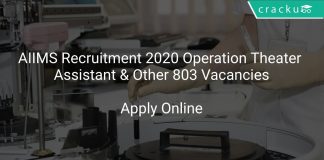 AIIMS Recruitment 2020 Operation Theater Assistant & Other 803 Vacancies