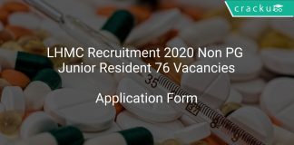 LHMC Recruitment 2020 Non PG Junior Resident 76 Vacancies