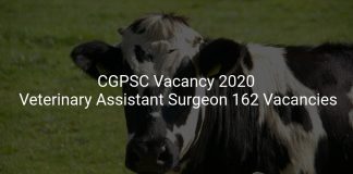 CGPSC Vacancy 2020