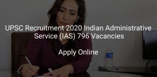 UPSC IAS Recruitment 2020