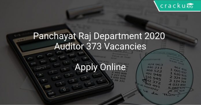 Panchayat Raj Department 2020 Auditor 373 Vacancies