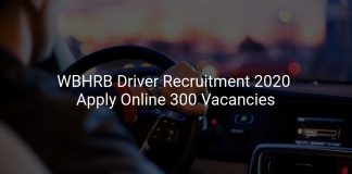 WBHRB Driver Recruitment 2020