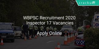WBPSC Inspector Recruitment 2020