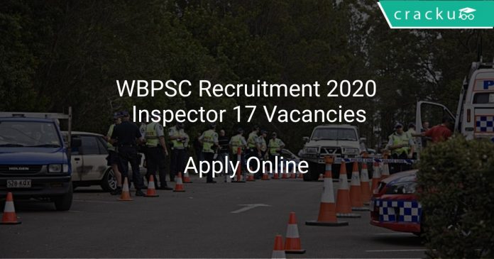 WBPSC Inspector Recruitment 2020