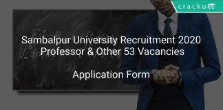 Sambalpur University Recruitment 2020 Professor & Other 53 Vacancies