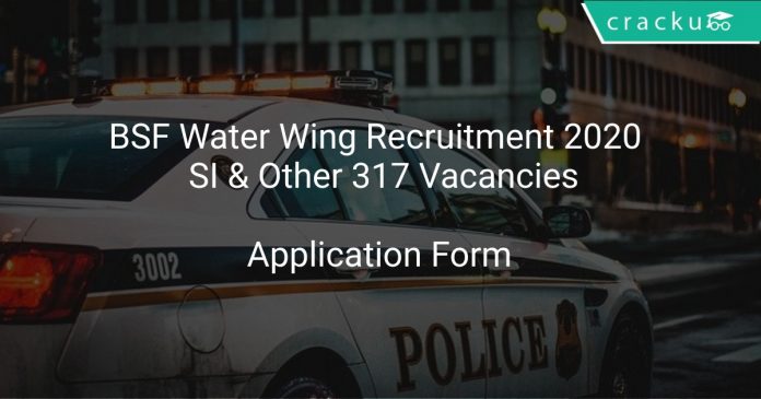BSF Water Wing Recruitment 2020 SI & Other 317 Vacancies