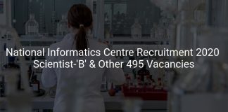 National Informatics Centre Recruitment 2020