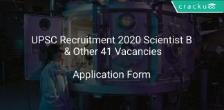 UPSC Scientist Recruitment 2020