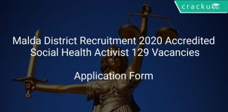 Malda District Recruitment 2020 Accredited Social Health Activist 129 Vacancies