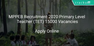 MPPEB Recruitment 2020 Primary Level Teacher (TET) 15000 Vacancies