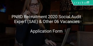 PNRD Recruitment 2020 Social Audit Expert (SAE) & Other 06 Vacancies